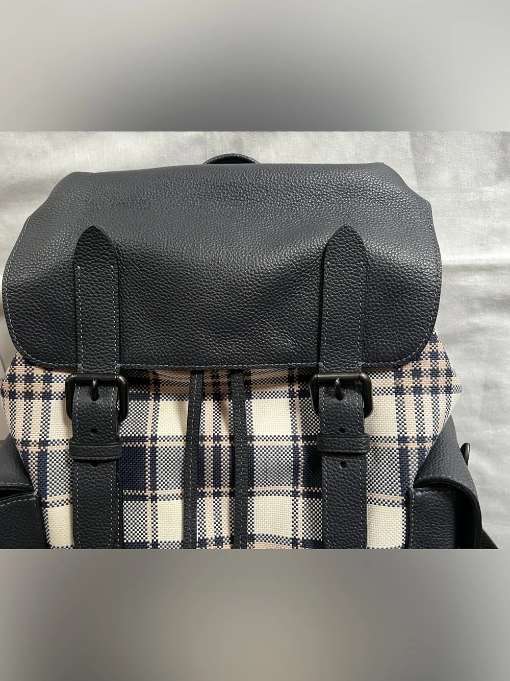 COACH Hudson Backpack With Garden Plaid Print C8187